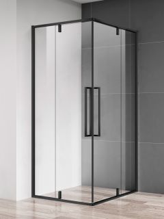 Душевой уголок AQUAme AQM7102-2-9 90x90см чёрный матовый